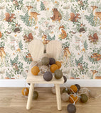 FOREST - Papier peint enfant - Motif animaux de la forêt