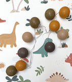 Guirlande lumineuse 24 boules de coton (taupe, marron ...) - Éclairage décoratif intérieur