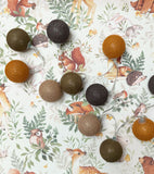 Guirlande lumineuse 24 boules de coton (taupe, marron ...) - Éclairage décoratif intérieur