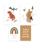 SUNNY – Lot de 4 affiches enfant / Dinosaures & co