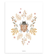 COCCINELLA - Affiche enfant - Coccinelle et fleurs