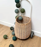 Guirlande lumineuse 24 boules de coton (vert) - Éclairage décoratif intérieur