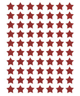 MINIMA - Stickers muraux - 70 Étoiles glitter rouge