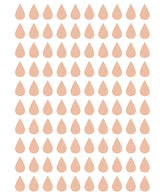 MINIMA - Stickers muraux - 100 gouttes rose orangé