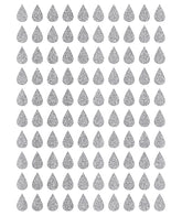 MINIMA - Stickers muraux - 100 gouttes glitter argent