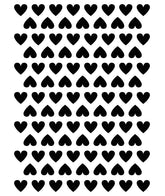 MINIMA - Stickers muraux - 98 coeurs noir