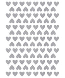 MINIMA - Stickers muraux - 98 coeurs argent