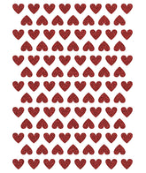 MINIMA - Stickers muraux - 98 coeurs glitter rouge