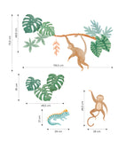 YATSUNI - Stickers muraux - Singes et iguane