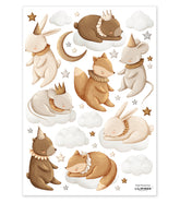 CLOUDY TALES - Stickers muraux - Animaux endormis