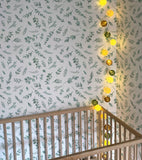 Guirlande lumineuse 24 boules de coton (vert, beige, marron) - Éclairage décoratif intérieur