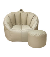 Fauteuil + repose pied enfant – Design ergonomique et pratique - beige