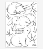 BUNNY - Stickers muraux - 3 lapins