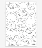 BUNNY - Stickers muraux - Lapins, nuages et étoiles