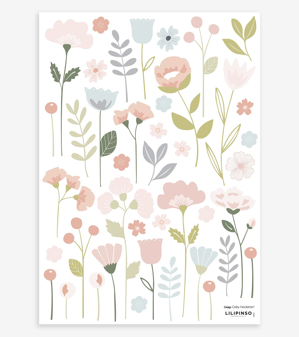 Grand sticker mural Fleurs - Bouquet Flora - Déco chambre ado fille -  Lilipinso