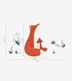 FOREST HAPPINESS - Stickers muraux - Famille renards