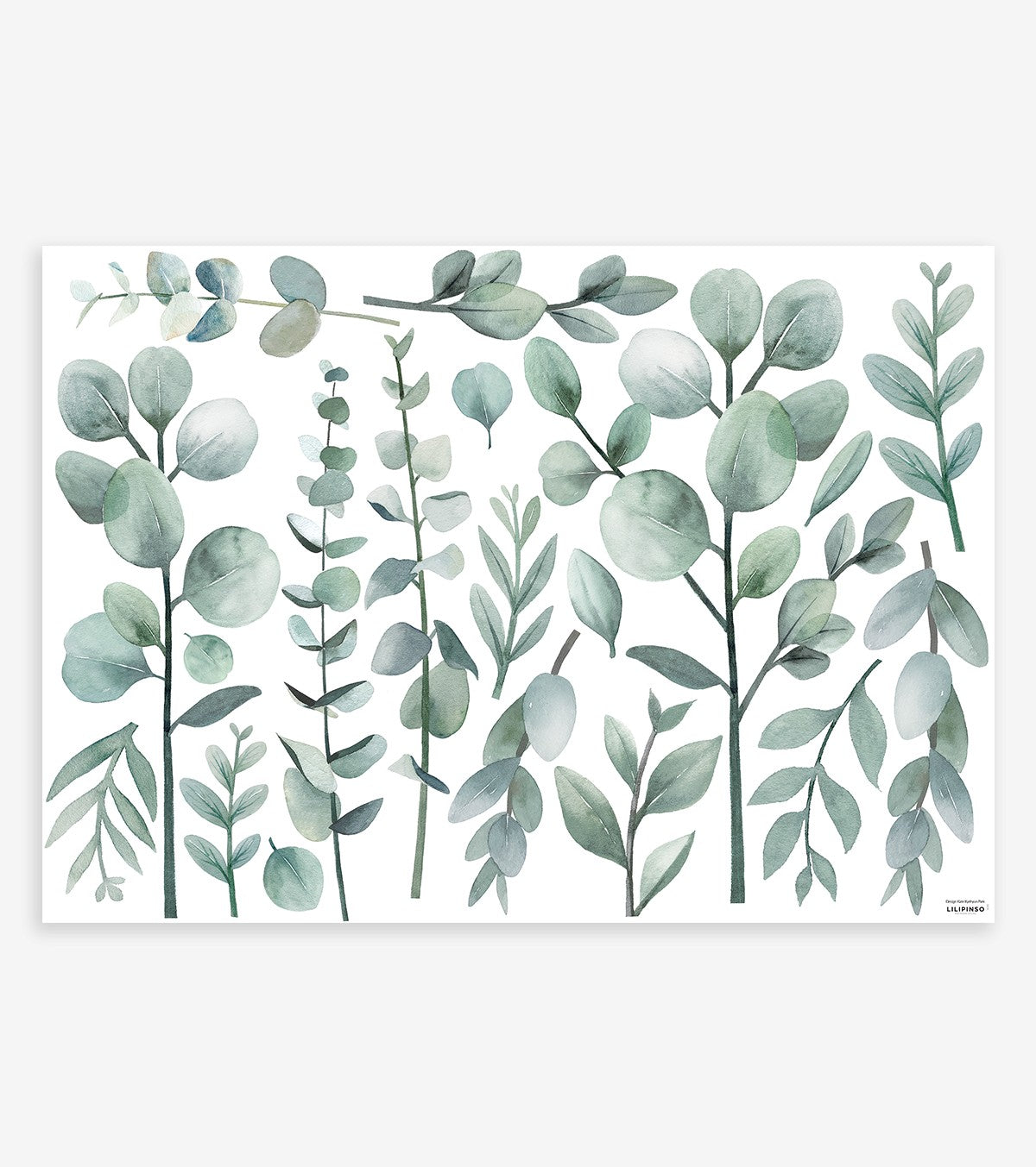 Stickers muraux les plantes en Vinyle mat Vert SUNNY