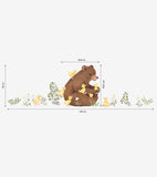 LUCKY DUCKY - Stickers muraux - Ours brun et canetons