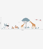 Stickers animaux savane - Girafe, gazelle, autruche - TANZIANIA