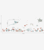 OCEAN FIELD - Stickers muraux - Animaux de l'océan