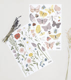 WILDFLOWERS - Stickers muraux - Fleurs : bleuets, coquelicot ...