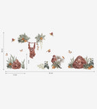 UTAN - Stickers muraux - Singes et plantes