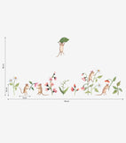 QUEYRAN - Stickers muraux - Souris et fleurs
