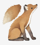 FOREST - Grand sticker - Renard vintage