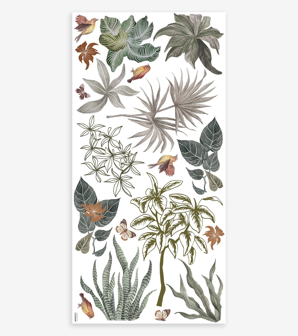 UTAN - Stickers muraux - Feuillages tropical