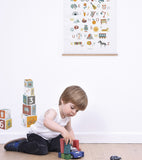 OLD SCHOOL - Affiche enfant - Abécédaire animaux et objets