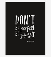 REBEL RULES - Affiche enfant - Don't be perfect