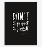 REBEL RULES - Affiche enfant - Don't be perfect