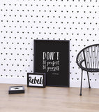 REBEL RULES - Affiche enfant - Don't be perfect