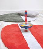STONE - Tapis enfant - Galet (rouge et gris)