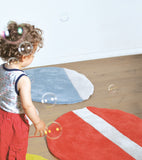 STONE - Tapis enfant - Galet (rouge et gris)