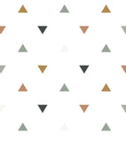 ENCHANTED - Papier peint enfant - Motif géométrique, triangles (bleus, vert)