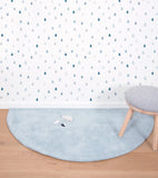 WILD ISLAND - Tapis enfant - Demi lune (bleu claire)