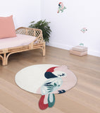 TROPICA - Tapis enfant - Perroquet (rose)