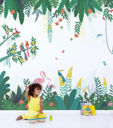 RIO - Papier peint panoramique - Jungle et oiseaux