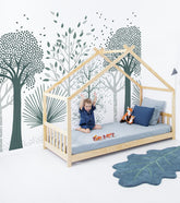 M. FOX - Papier peint panoramique - Arbres bleus