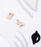 FOREST - Tapis pour chambre d'enfant forme lapin
