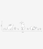 BUNNY - Stickers muraux - 3 lapins