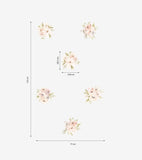 APPOLINE - Stickers muraux - Bouquets de fleurs (aquarelle)