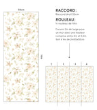 APPOLINE - Papier peint enfant - Motif fleurs à l'aquarelle