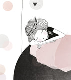 MUM OF LOVE - Affiche enfant - Danseuse sur la lune