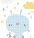 SMILE IT'S RAINING - Affiche enfant - Lapin et souris