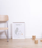 NORDIC - Affiche enfant - L'écureuil, sweet
