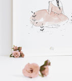 ROSAE - Affiche enfant - Fillette au jardin