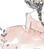 ROSAE - Affiche enfant - Fillette au jardin