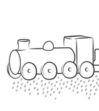 WILD WEST - Affiche enfant - Locomotive